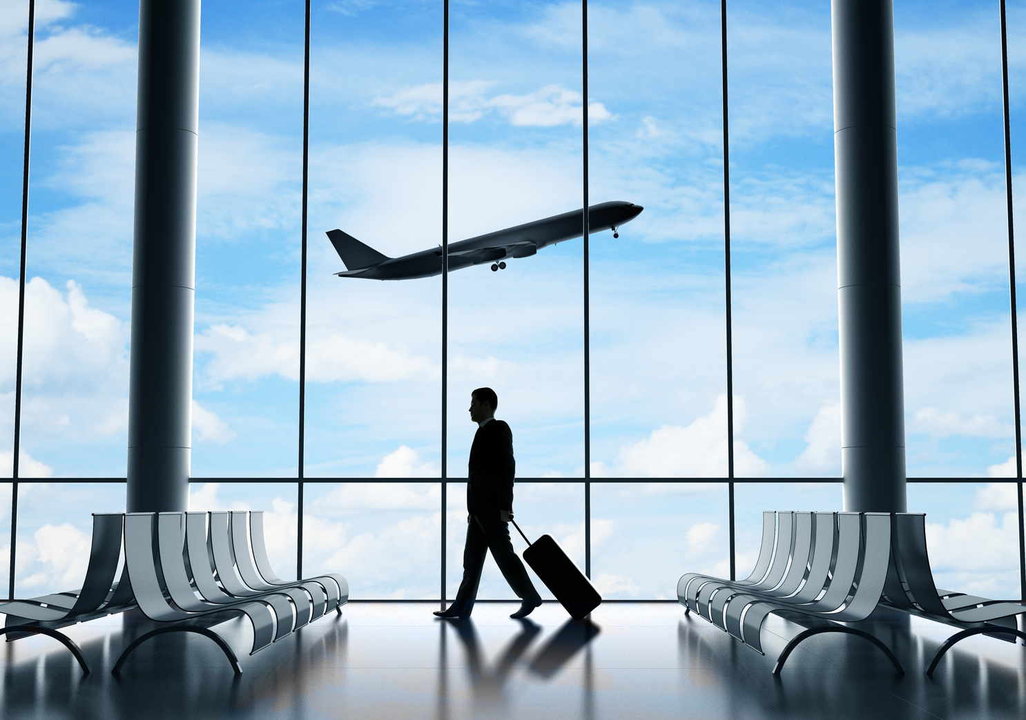 Business Person in an Airport